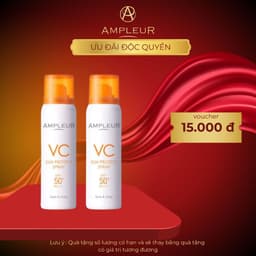 Thumbnail Xịt chống nắng AMPLEUR VC Sun Protect Spray Nhật Bản dưỡng trắng sáng, bảo vệ da tối đa SPF 50+/PA++++ 1
