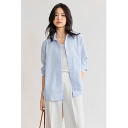 Thumbnail Áo sơ mi dáng Regular MONO TALK cổ đức, chất liệu mềm mại, thoáng mát MFOT25Y-T10005FT 3