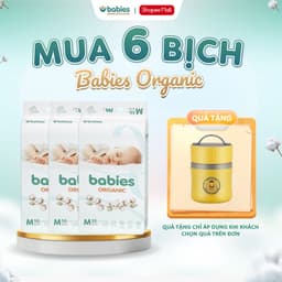 Thumbnail Combo 6 Bịch Tã/Bỉm Babies Organic Mỏng Thoáng, Siêu Thấm Hút, Mềm Mịn, Có Đủ Size NB/S/M/L/XL/2XL/3XL 1