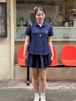 Thumbnail Set bộ thun suông cổ polo + chân váy BIGSIZE (55kg đến 95kg) – 25HYBD095 - [BU Bigsize Young] 1