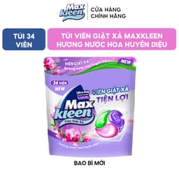 Thumbnail Túi Viên Giặt Xả MaxKleen Hương Nước Hoa Huyền Diệu (34 Viên) 2