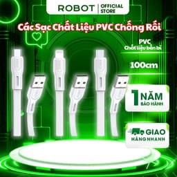 Thumbnail Cáp Sạc ROBOT RDL100s/RDC100s/RDM100s Chất Liệu PVC Chống Rối 1
