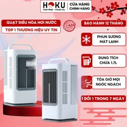Thumbnail Quạt Điều Hòa Hơi Nước HOKU Quạt Phun Sương Để Bàn 3 Chế Độ Gió Mát Lạnh Dung Tích Chứa 1,7L Có Thể Quay 180 Độ 1