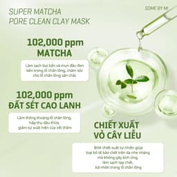 Thumbnail Some By Mi Mặt nạ đất sét trà xanh Super Matcha Pore Clean Clay Mask 100g hỗ trợ làm sạch mụn đầu đen 3