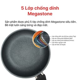 Thumbnail Chảo Sâu Vân Đá Bếp Từ Siêu Bền Happy Cook 24. 26, 28 cm 2