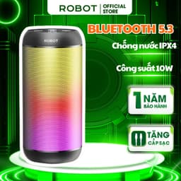 Thumbnail Loa Bluetooth ROBOT RB510 Bass Lớn Công Suất 10W Đèn Led RGB Chống Nước - Hỗ trợ Kết Nối Thẻ Nhớ/USB/ AUX Cổng 3.5 1