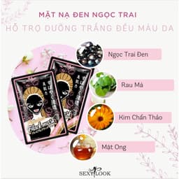 Thumbnail Combo 10 Mặt Nạ Đen Giảm Mụn Trắng Da SEXYLOOK (5 mặt nạ đen ngọc trai + 5 mặt nạ đen hoa cúc) 2