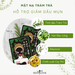Thumbnail HBT Combo 10 Mặt Nạ Đen Tràm Trà SEXYLOOK Hỗ Trợ Kiểm Soát Dầu Mụn (10 miếng x 28ml) 2