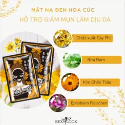 Thumbnail Combo Giảm Mụn Chuyên Sâu SEXYLOOK (5 Mặt nạ đen tràm trà + 5 Mặt nạ đen hoa cúc) (10 miếng x 28ml) 2