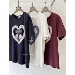 Thumbnail Áo phông Hart Bros trái tim dáng vừa chất cotton co giãn nhẹ MC21.studios a4303 1