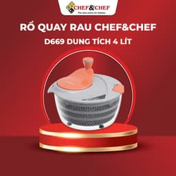 Thumbnail Rổ Quay Rau CHEF&CHEF 4L – Xoay Nhanh, Vắt Kiệt Nước, Tiện Lợi & Hiệu Quả 1