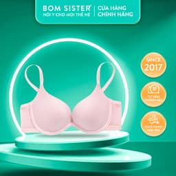 Thumbnail Áo lót nữ có gọng, áo ngực mút mỏng thun lạnh dây liền bảng lưng phối lưới BOM Sister MU26015 1