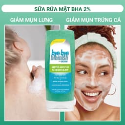 Thumbnail DATE03/26-Sữa Rửa Mặt BHA 2% Sạch Sâu Và Ngăn Ngừa, Giảm Mụn Cho Da Dầu, Mụn Lưng Bye Bye Blemish For Anti-Acne Cleanser 1