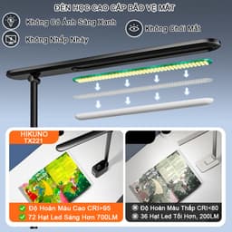 Thumbnail Đèn học cao cấp, Sipanic Tx221 kèm đồng hồ và có cổng sạc ra cắm điện 5 chế độ sáng chống cận 2