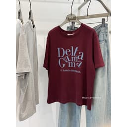 Thumbnail Áo phông chữ Delta gamma dáng vừa chất cotton xịn mềm MC21.studios a4364 4
