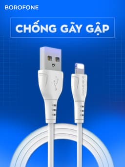 Thumbnail Dây sạc iphone Borofone BX51, Dây cáp sạc chống đứt gãy 2.4A dài 1 mét cho iphone/android 1