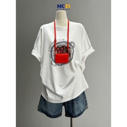 Thumbnail Áo phông oversize tay lỡ hình đĩa bánh dâu tây chất cotton xịn dày MC21.studios a4341 3
