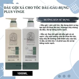 Thumbnail Dầu gội xả cho tóc dầu, gàu rụng Plus Vinge Collagen Xanh 1000ML Mẫu Mới 2025 4