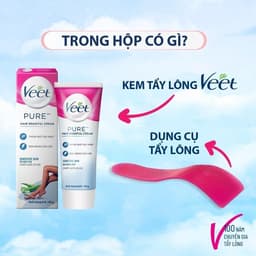 Thumbnail [MỚI] Combo 2 hộp Kem tẩy lông Veet Pure cho da nhạy cảm, 100g/hộp tiết kiệm, công thức Pure cải tiến 2