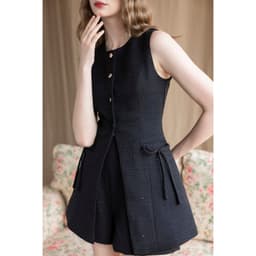 Thumbnail Set dạ tweed áo cộc tay và quần short màu đen Grace Set thanh lịch thời thượng - Simple Twist 2
