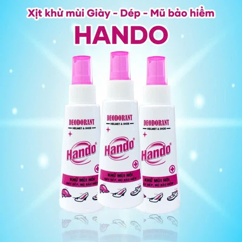 Ảnh Chai xịt khử mùi giày dép, mũ bảo hiểm HANDO...120ml 1