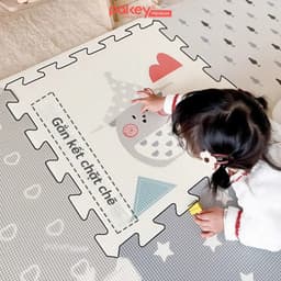 Thumbnail Thảm Xốp Ghép PAKEY Bộ Nhiều Tấm 56cmx56cm Dày 2cm Họa Tiết Dễ Thương, Thảm Ghép Lót Sàn Cao Cấp Cho Bé Tập Bò, Tập Đi 2