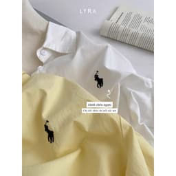 Thumbnail LYRA - Áo sơ mi nữ form rộng dài tay thêu ngựa, chất thô Hàn cao cấp, kiểu dáng trendy hiện đại LWNSM010 4
