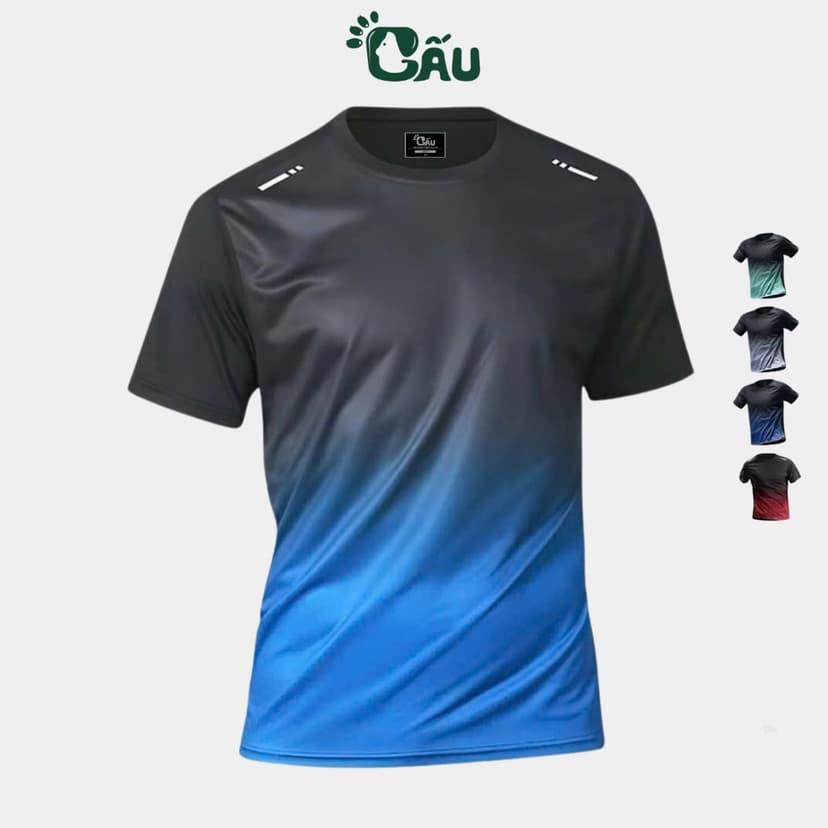 Ảnh Áo thun nam Gấu 194 vải thun lạnh co dãn, phong cách thể thao - gym - bóng đá, from slim fit - ATL 2
