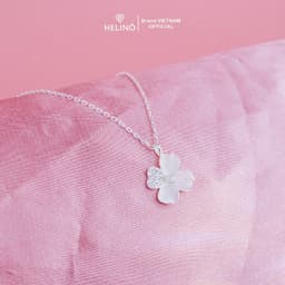Thumbnail Dây chuyền bạc nữ HELINO cỏ bốn lá đơn đính đá mắt mèo kết hợp đá cao cấp C56 1