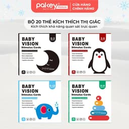 Thumbnail Bộ 20 Thẻ Kích Thích Thị Giác Pakey Cao Cấp Giúp Phát Triển Khả Năng Quan Sát Trực Quan Cho Bé 1