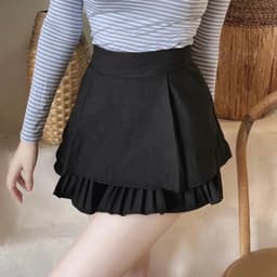 Thumbnail Chân váy xếp ly 2 tầng dáng ngắn có túi bên THOCA HOUSE xinh xắn, thời thượng 4