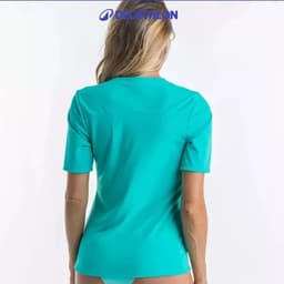 Thumbnail Áo thun lướt sóng chống tia uv cho nữ xanh ngọc DECATHLON olaian mã 8731397 2