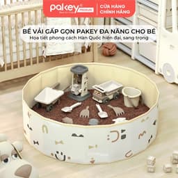 Thumbnail Bể Bóng Vải PAKEY Gấp Gọn Tiện Lợi Cho Bé, Bể Chơi Cát, Hạt Muồng Họa Tiết Phong Cách Hàn Quốc Sang Trọng 1