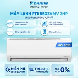 Thumbnail MỚI 2025 - Máy Lạnh Daikin Inverter 1 chiều FTKB50ZVMV 2HP 18000BTU 2