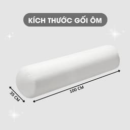 Thumbnail Ruột Gối Ôm Lông Vũ Cao Cấp KT 35x100cm Kèm Túi Đựng Sang Trọng Mềm mại Thoáng Mát Kháng Khuẩn Chống Xẹp Êm Ái Ngủ Ngon 3