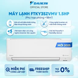 Thumbnail MỚI 2025 - Máy Lạnh Daikin Inverter 1 chiều FTKY35ZVMV 1.5HP 12000BTU 1