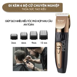 Thumbnail Tông đơ cắt tóc không dây Kemei KM-1255 dùng cho cá nhân và gia đình - Hàng chính hãng 3