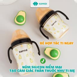 Thumbnail Bình Sữa Kamidi Chất Liệu PPSU Họa Tiết Bơ Dung Tích 210ml/300ml 2