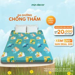 Thumbnail Ga Chống Thấm Mịn Decor, Ga Chống Thấm Nước Bo Chun Đệm 10cm 1