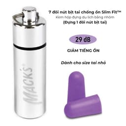 Thumbnail Hộp 7 đôi nút bịt tai chống ồn Mack’s Slim Fit Soft Foam dành cho ngủ ngon 4