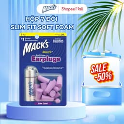 Thumbnail Hộp 7 đôi nút bịt tai chống ồn Mack’s Slim Fit Soft Foam dành cho ngủ ngon 1