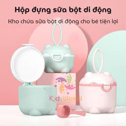 Thumbnail Hộp đựng sữa bột, thức ăn KidAndMom Dung Tích 225ml có quai cầm tiện lợi cho mẹ và bé 2
