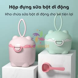 Thumbnail Hộp đựng sữa bột, thức ăn KidAndMom Dung Tích 225ml có quai cầm tiện lợi cho mẹ và bé 1