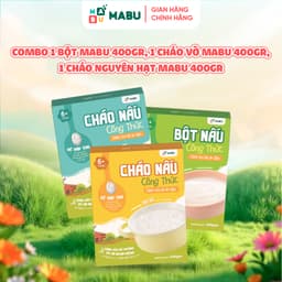 Thumbnail Combo ĂN DẶM DINH DƯỠNG HOÀN HẢO (Gồm 1 Bột Mabu 400gr, 1 Cháo vỡ Mabu 400gr, 1 Cháo nguyên hạt Mabu 400gr) 1