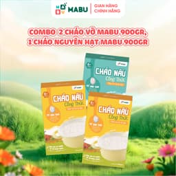 Thumbnail Combo ăn dặm Mabu cho bé tháng 8-10th(2cháo vỡ 900g+1cháo nguyên 900g) dinh dưỡng,khoa học,vượt trội 1