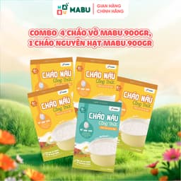 Thumbnail Combo ăn dặm Mabu tăng thô cho bé từ 8th(4cháovỡ 900g+1cháonguyên 900g)dinh dưỡng,khoa học,vượt trội 1