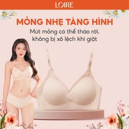 Thumbnail Áo Lót Không Gọng Đệm Mỏng Ôm Gom Tốt Chất Su Đúc Tàng Hình Loirechic BRDE193 1