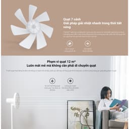 Thumbnail Quạt Thông Minh Xiaomi Mi Smart Standing Fan 2 Lite EU | Điều Khiển Thông Minh Bằng Giọng Nói | Bảo Hành 12 Tháng 4