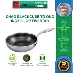 Thumbnail Chảo sâu lòng Blackcube tổ ong cao cấp FIVESTAR Plush 3 lớp đáy liền inox 304 siêu bền 1