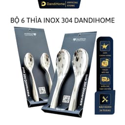 Thumbnail Bộ 6 thìa muỗng inox 304 DandiHome 2020 cao cấp, sang trọng, tinh tế 1